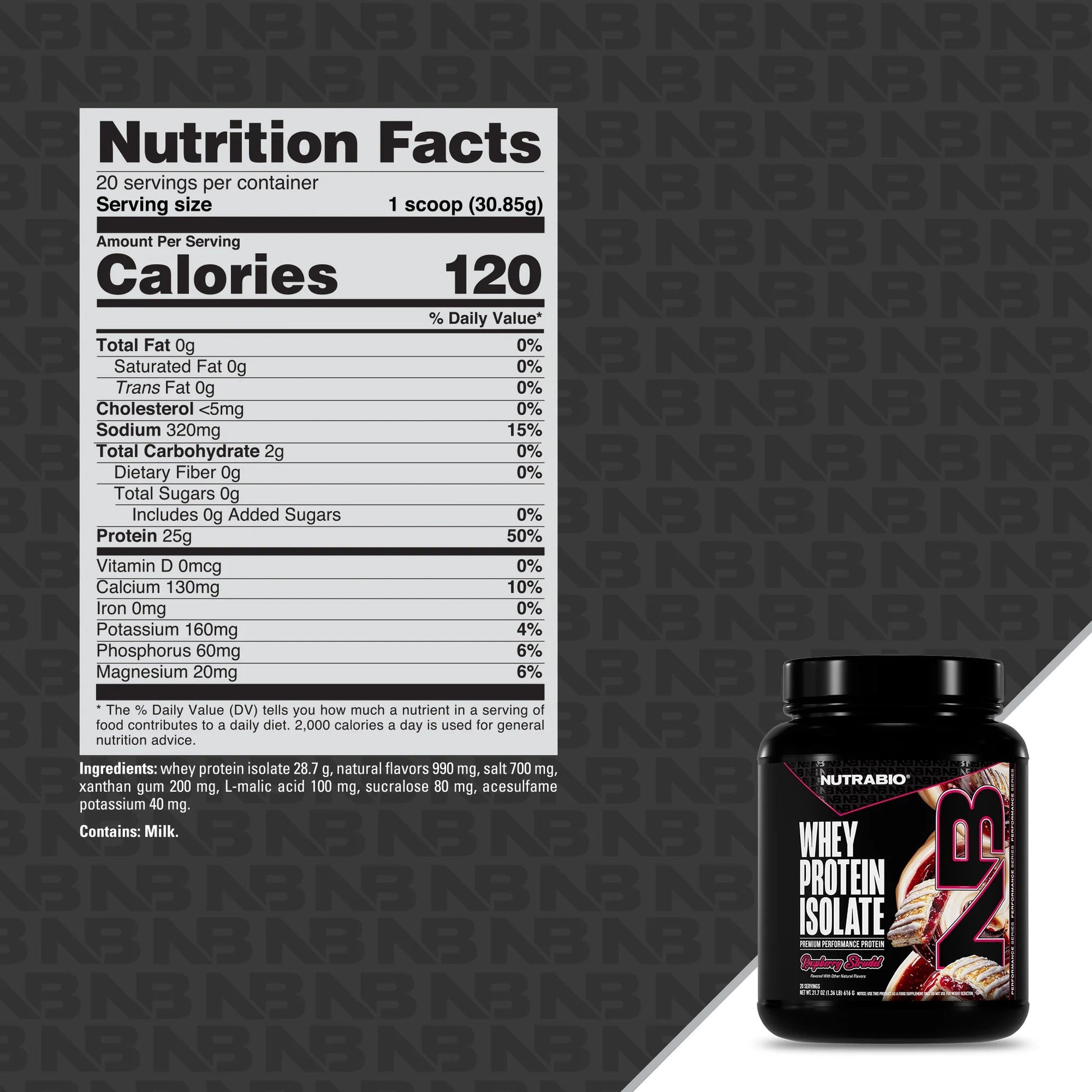 Nutrabio Whey Protein Isolate Powder 20 Servings - Mann Nutrition