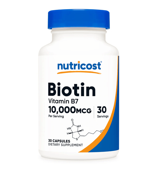 Nutricost Biotin 10000Mcg - 30 Capsules  - Mann Nutrition