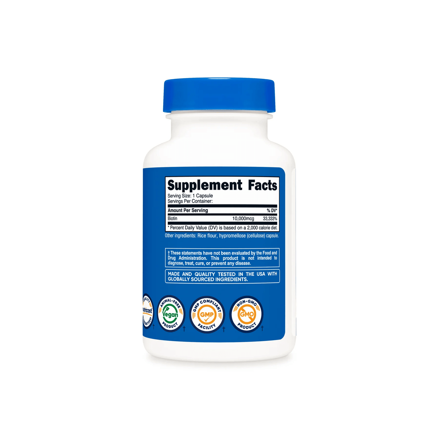 Nutricost Biotin 10000Mcg - 30 Capsules  - Mann Nutrition