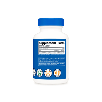 Nutricost Biotin 10000Mcg - 30 Capsules  - Mann Nutrition