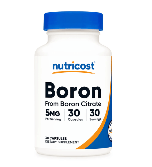 Nutricost Boron 5mg - 30 Capsules  - Mann Nutrition