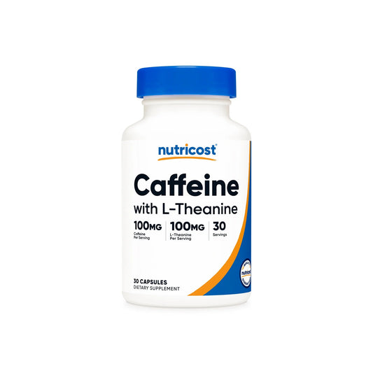 Nutricost Caffeine + L - Theanine - 30 Capsules  - Mann Nutrition
