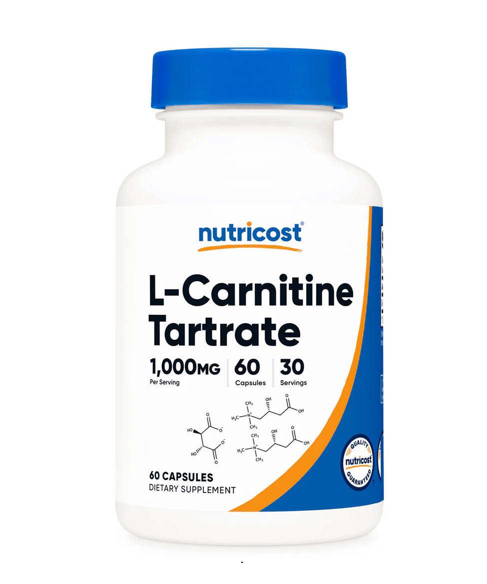Nutricost L - Carnitine Tartrate Capsules 1000 MG - 60 Capsules  - Mann Nutrition