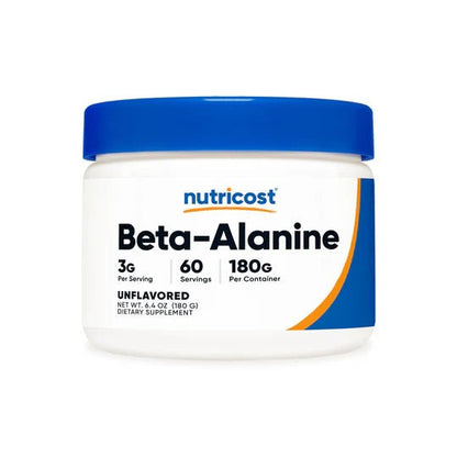 Nutricost Pure Beta Alanine Powder, 3g Per Scoop, Non - GMO & 3rd Party Tested  - Mann Nutrition