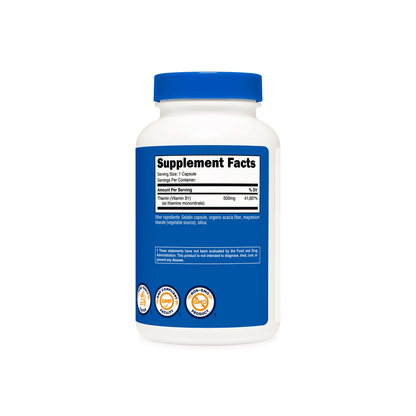 Nutricost Vitamin B1 (Thiamin) Capsules (500 MG) - 30 Capsules  - Mann Nutrition