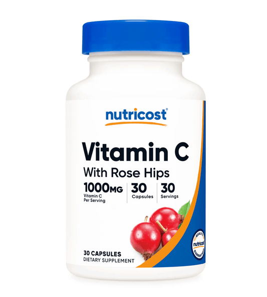 Nutricost Vitamin C with Rose Hips - 30 Capsules  - Mann Nutrition