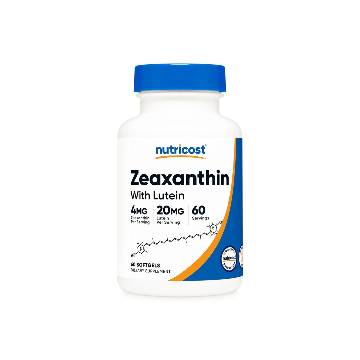 Nutricost Zeaxanthin (with Lutein) - 60 Softgels  - Mann Nutrition