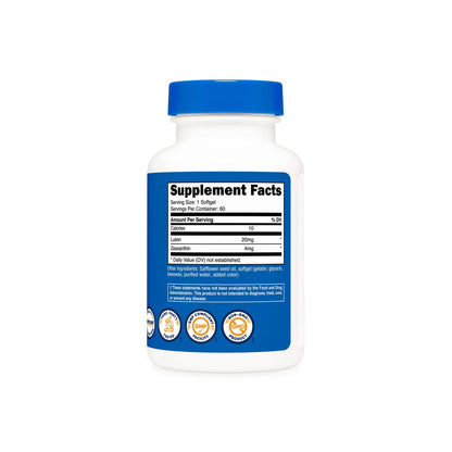 Nutricost Zeaxanthin (with Lutein) - 60 Softgels  - Mann Nutrition