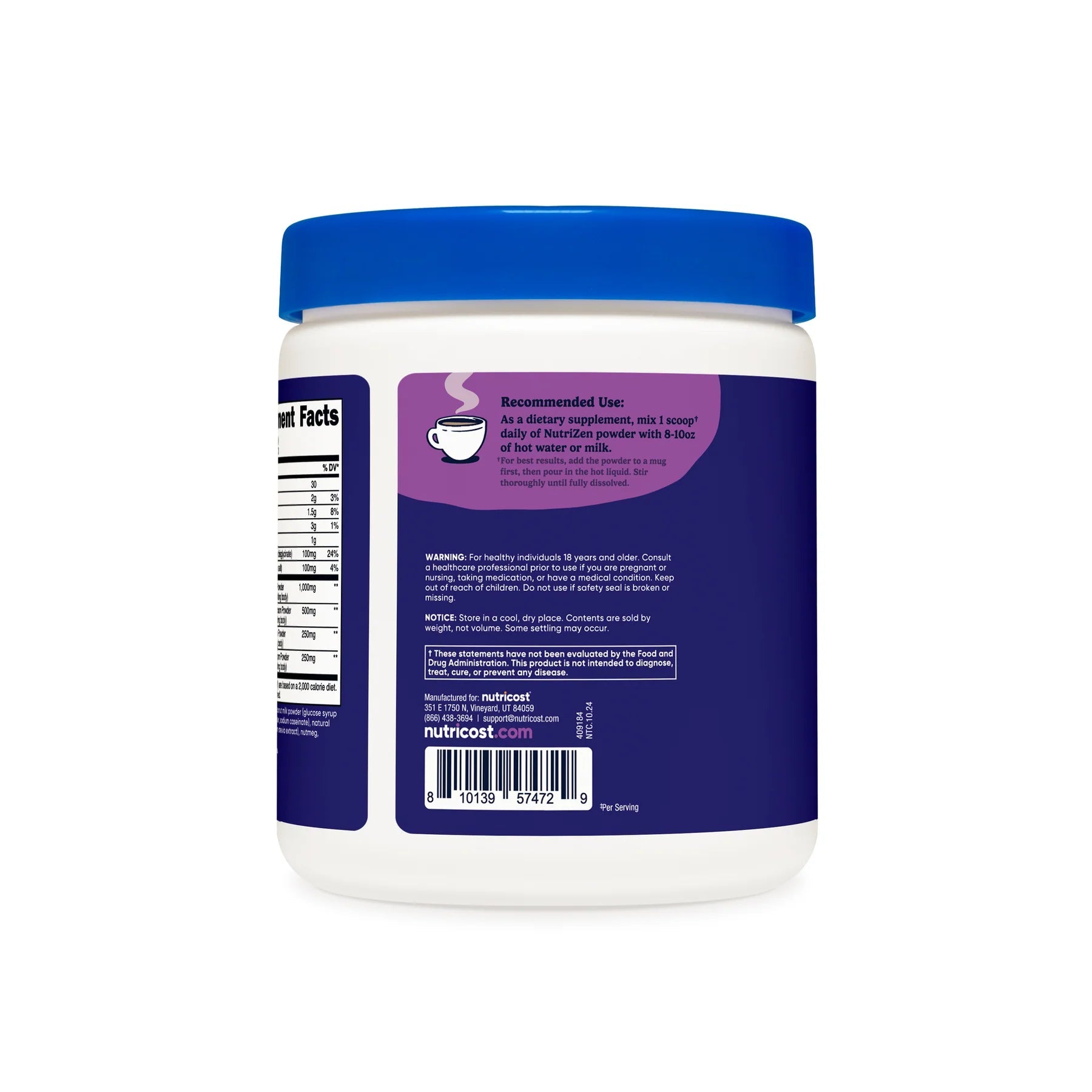 Nutrizen Unwind | Adaptogenic Mushroom Relaxation Drink with Magnesium  - Mann Nutrition