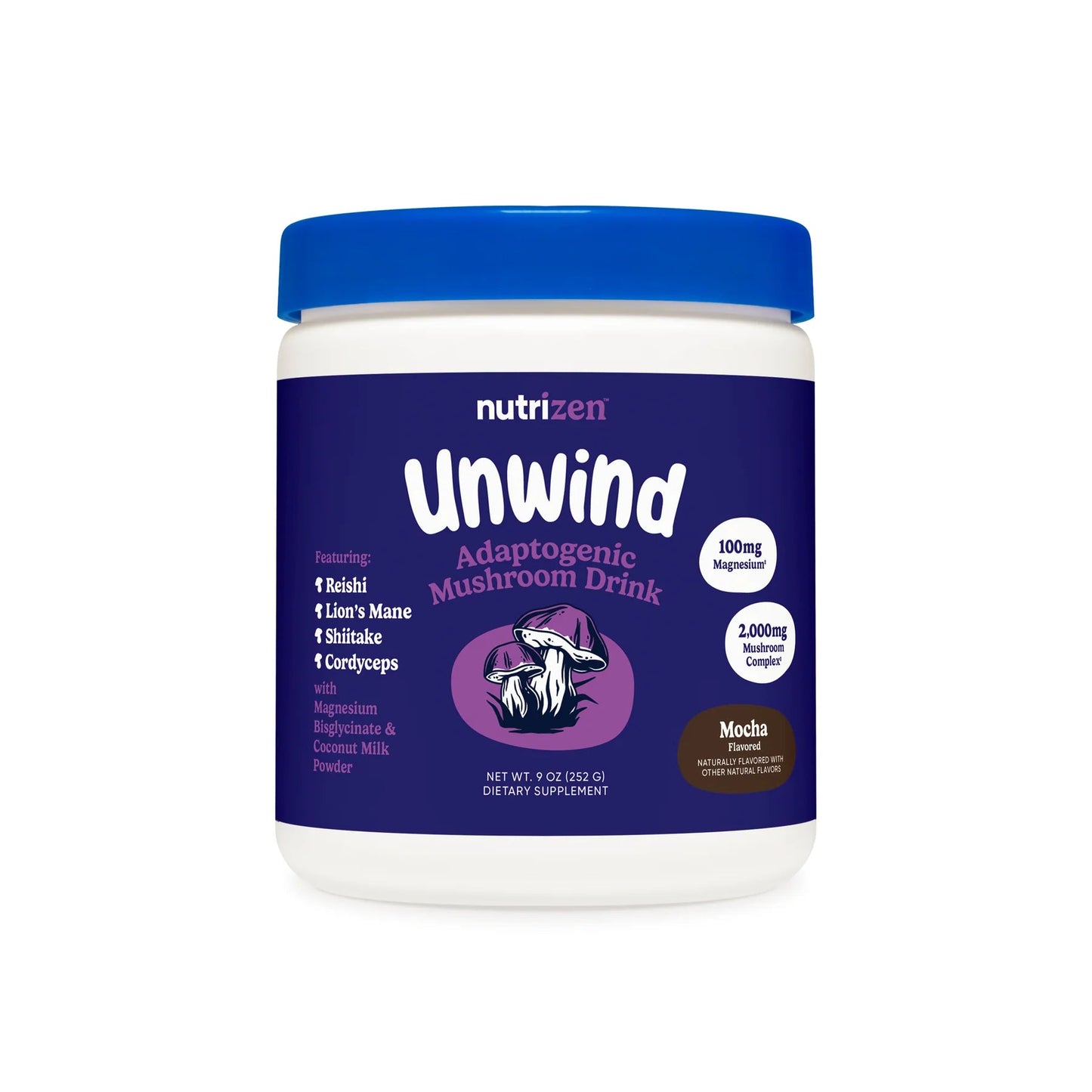 Nutrizen Unwind | Adaptogenic Mushroom Relaxation Drink with Magnesium  - Mann Nutrition