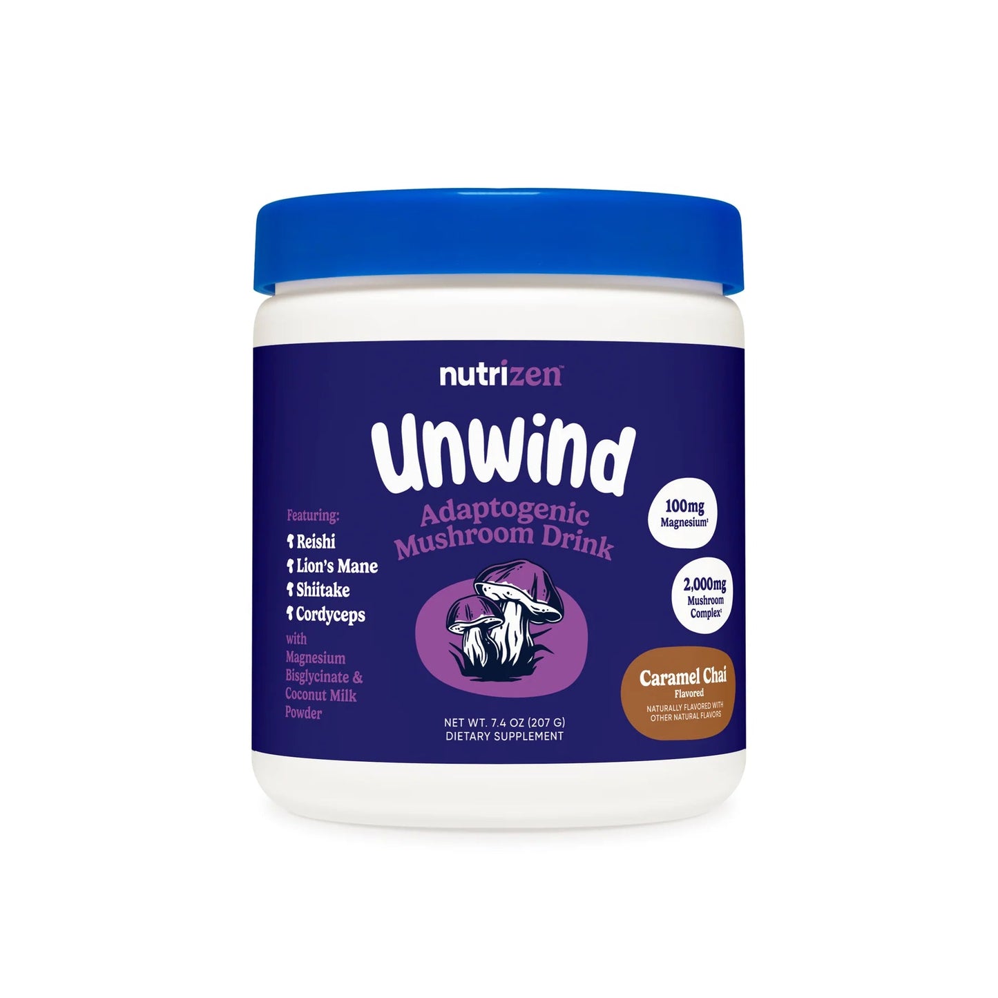 Nutrizen Unwind | Adaptogenic Mushroom Relaxation Drink with Magnesium  - Mann Nutrition