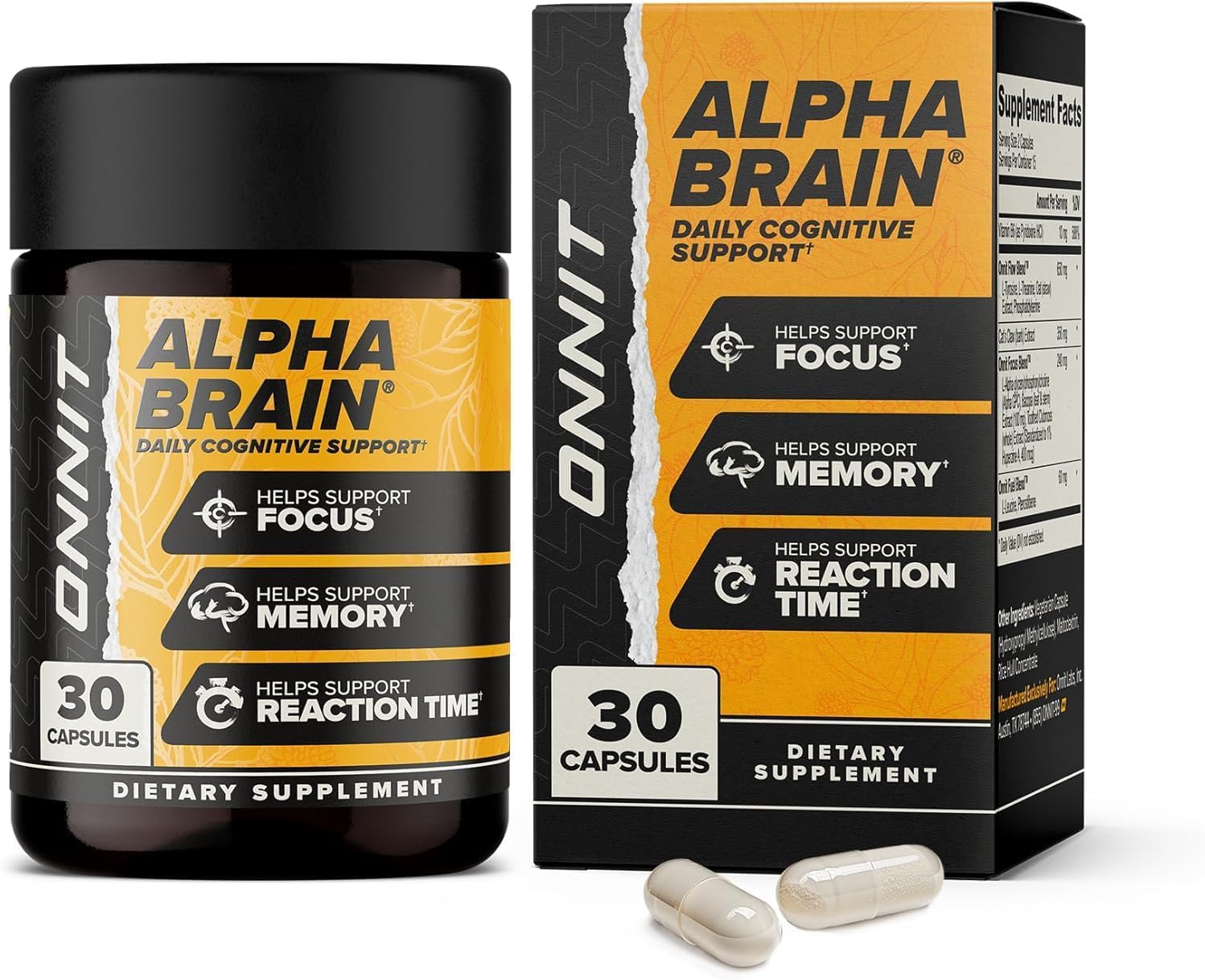 Onnit Labs Alpha Brain Memory & Focus Support - 30 Capsules - Mann Nutrition