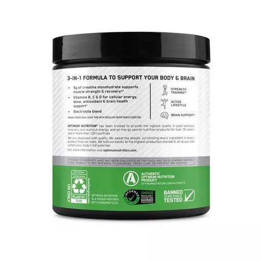 Optimum Nutrition Creatine + - Enhanced 3 in 1 Formula - Mann Nutrition