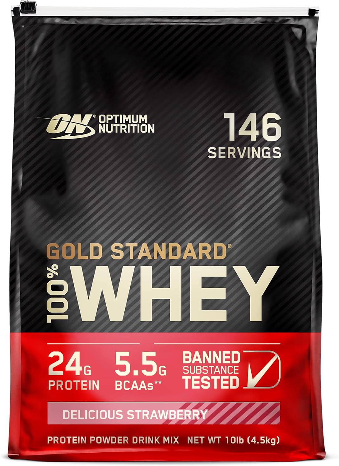 Optimum Nutrition Gold Standard 100% Whey Protein Powder 10 Lbs  - Mann Nutrition