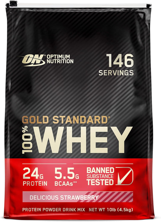 Optimum Nutrition Gold Standard 100% Whey Protein Powder 10 Lbs  - Mann Nutrition