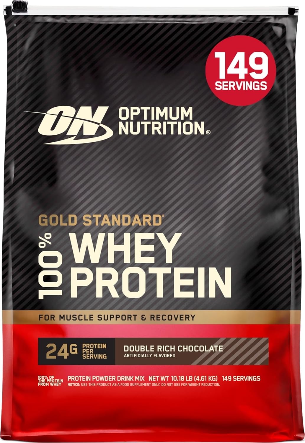 Optimum Nutrition Gold Standard 100% Whey Protein Powder 10 Lbs - Mann Nutrition