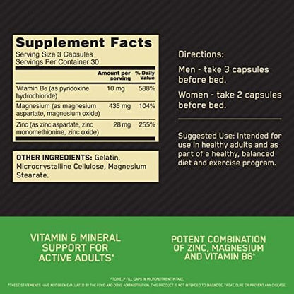 Optimum Nutrition ZMA - Capsules - Mann Nutrition