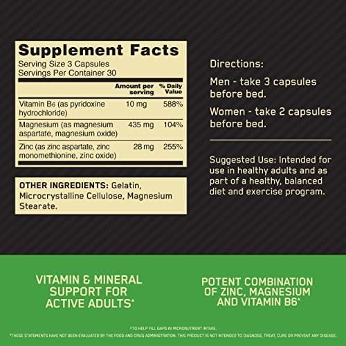 Optimum Nutrition ZMA - Capsules - Mann Nutrition
