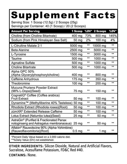 Panda Rampage Extreme Pre Workout - Mann Nutrition