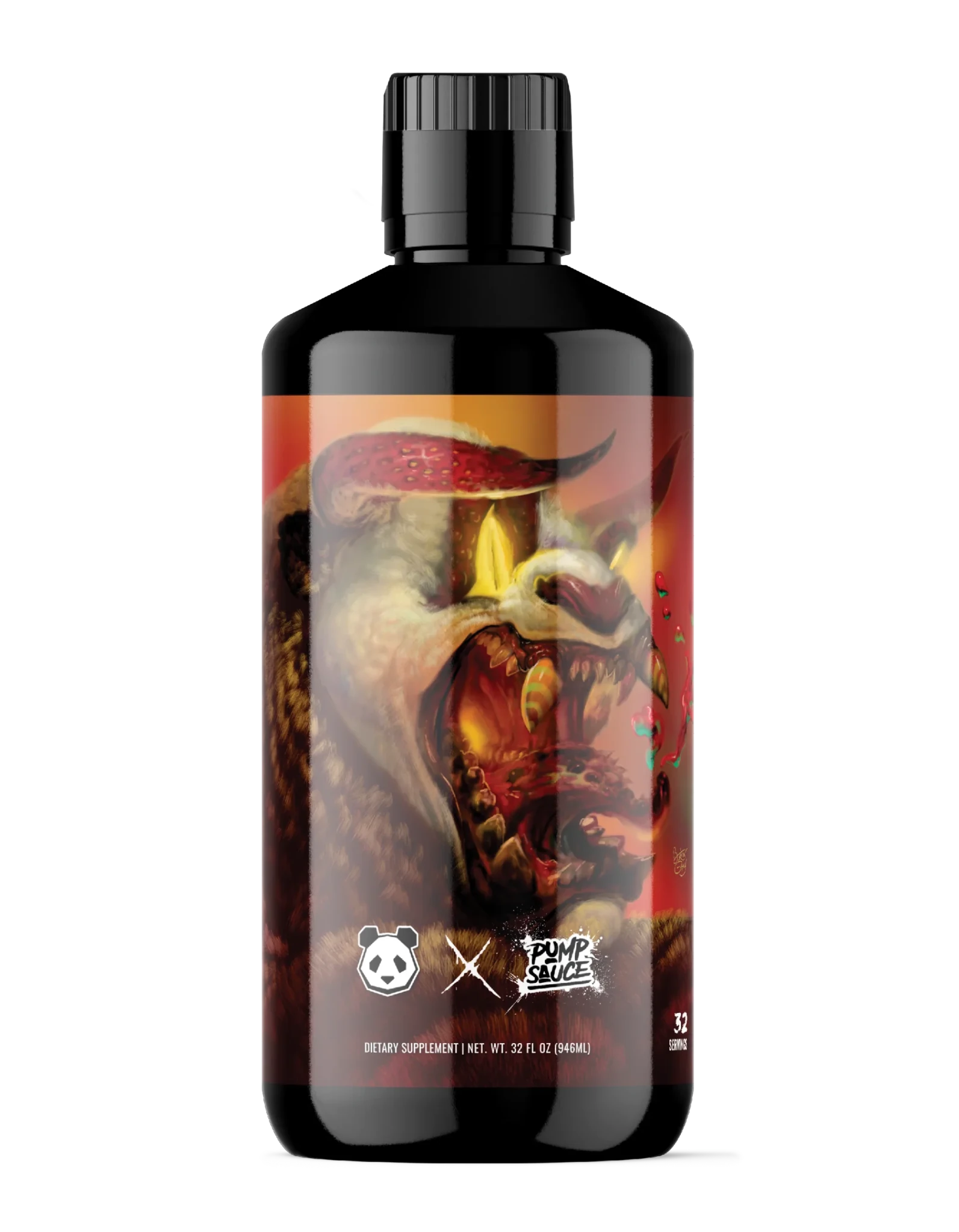 Panda Supps X Pump Sauce Collaboration Liquid Pre Workout - PANDA SAUCE  - Mann Nutrition