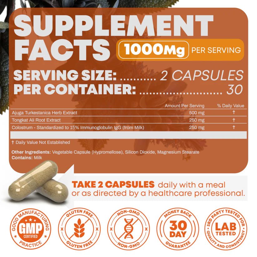 Peak Revival - X Turkesterone & Tongkat Ali + Colostrum – 60 Capsules  - Mann Nutrition