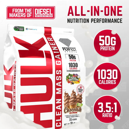 Perfect Sports HULK Clean High Protein Mass Gainer 10LBS - Mann Nutrition