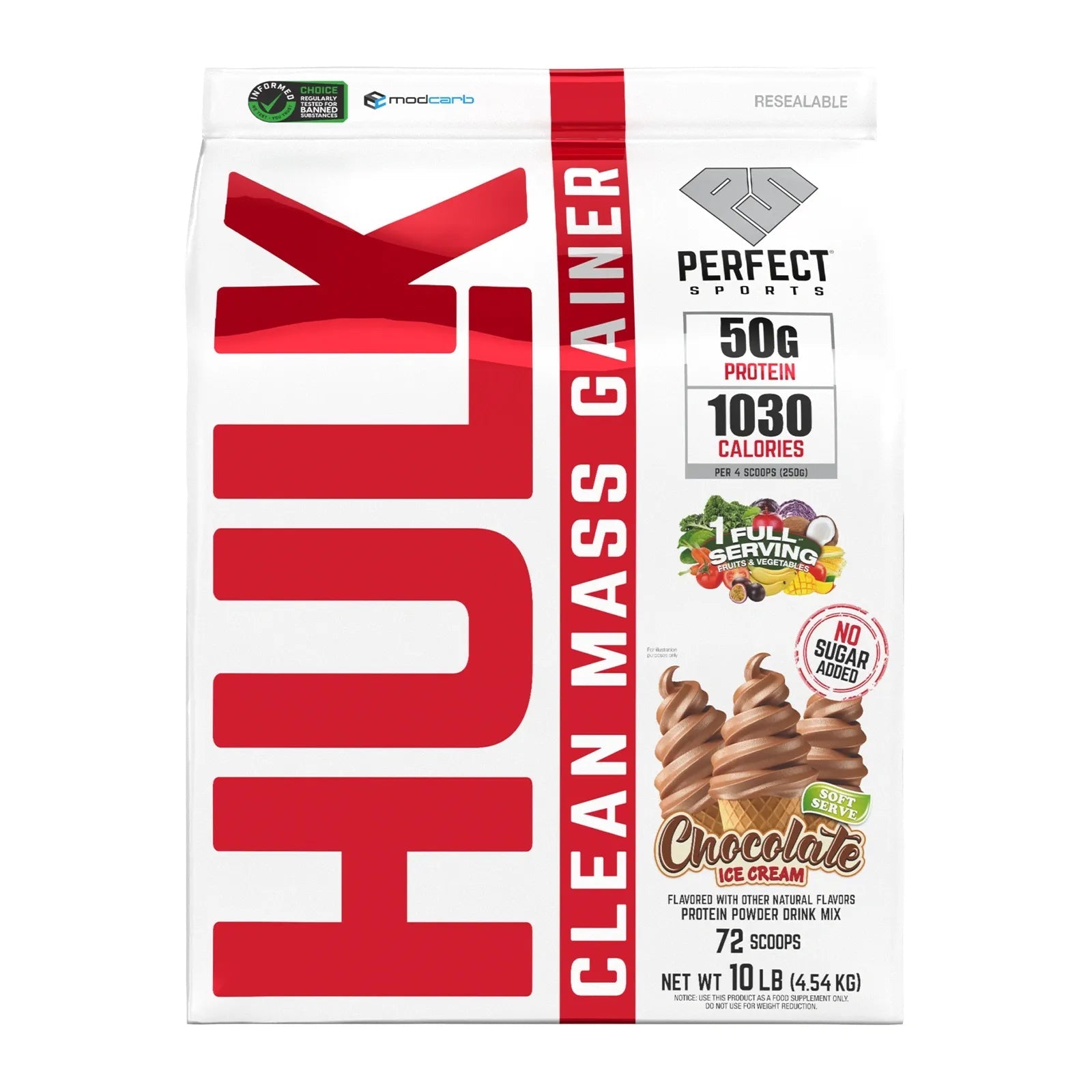 Perfect Sports HULK Clean High Protein Mass Gainer 10LBS - Mann Nutrition