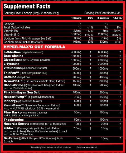 Performax Labs HyperMax'd Out Pre-Workout - Mann Nutrition
