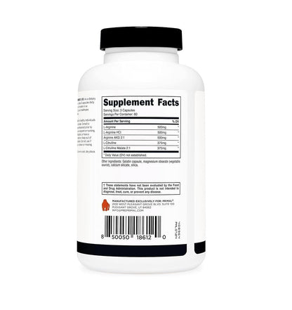 Primal Nitric Oxide Booster - 180 Caps - Mann Nutrition