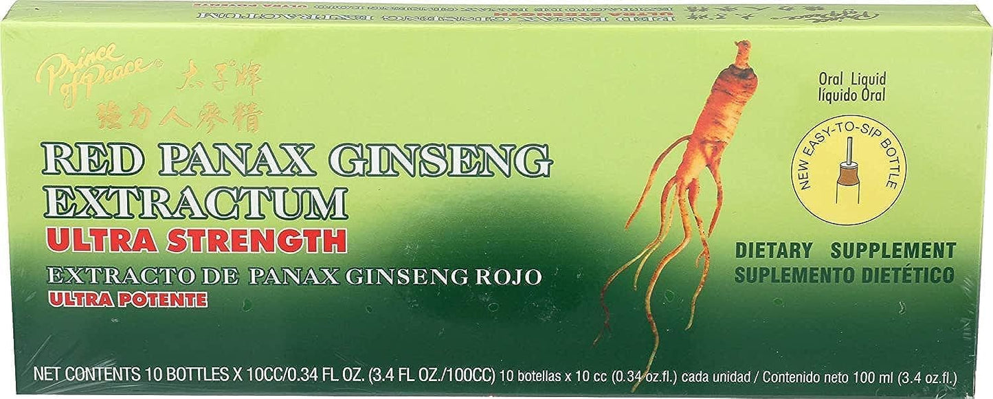 Prince of Peace Ultra Red Panax Ginseng Extractum 10cc - Mann Nutrition