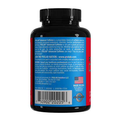 Prolab Nutrition Advanced Caffeine® (60 Count) PL003- Mann Nutrition