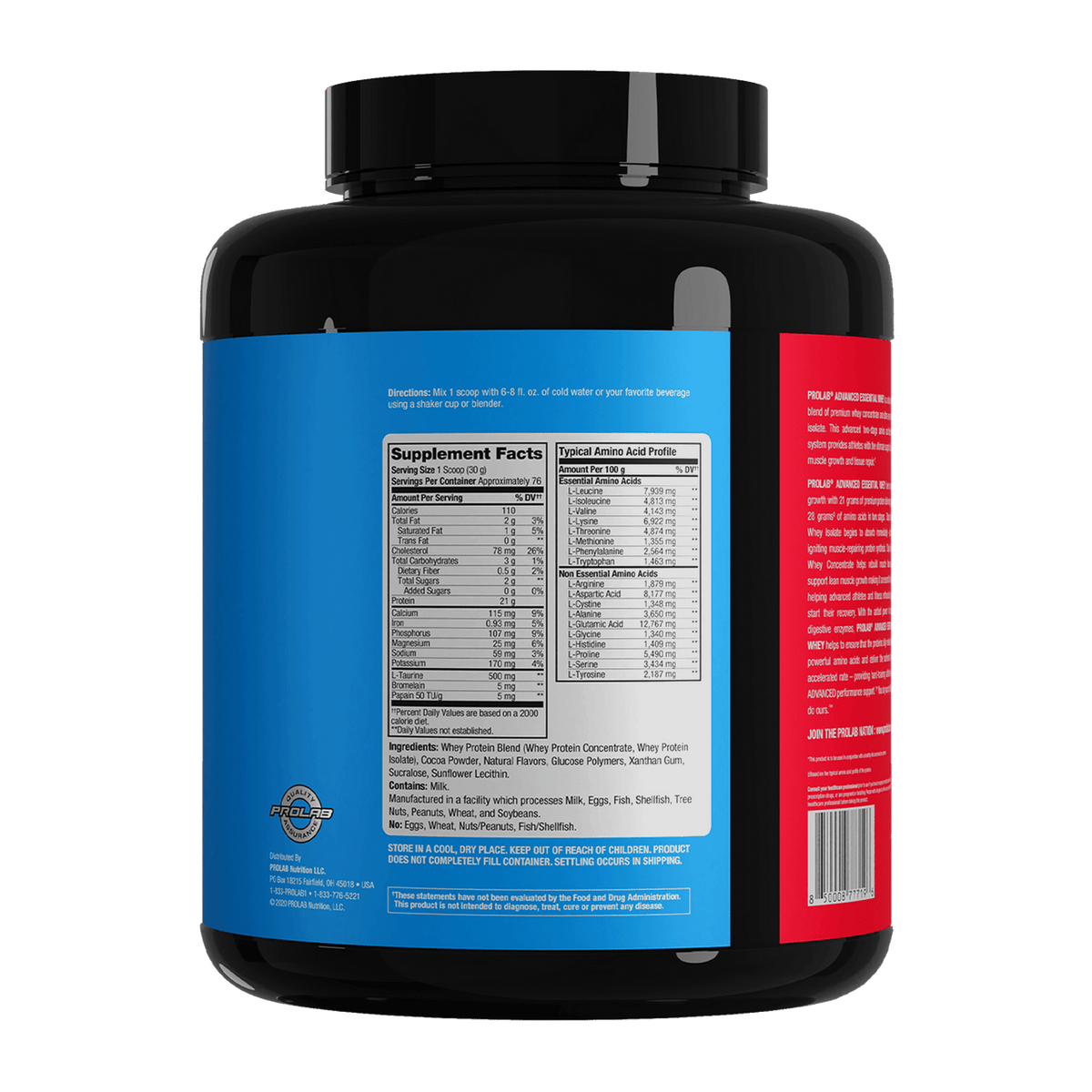 Prolab Nutrition Advanced Essential Whey 5LB PL018-CM- Mann Nutrition