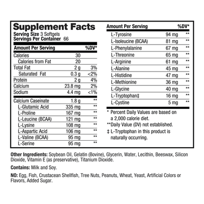 Prolab Nutrition Amino Gel Caps (200 Count) PL014- Mann Nutrition