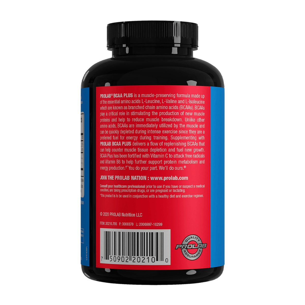 Prolab Nutrition BCAA Plus (180 Count) PL004- Mann Nutrition