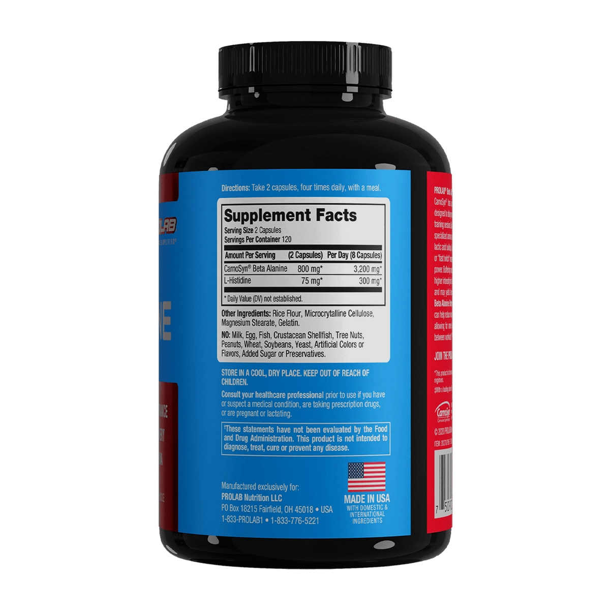 Prolab Nutrition Beta Alanine Extreme® Carnosyn 3200mg PL001- Mann Nutrition