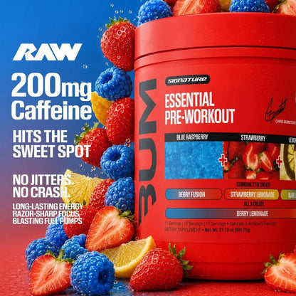 RAW Essentials Pre workout 3 in 1 Flavor - 45 Servings - Mann Nutrition