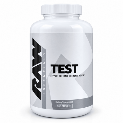 RAW Essentials TEST | Male Hormonal Health Support | 240 Capsules - Mann Nutrition
