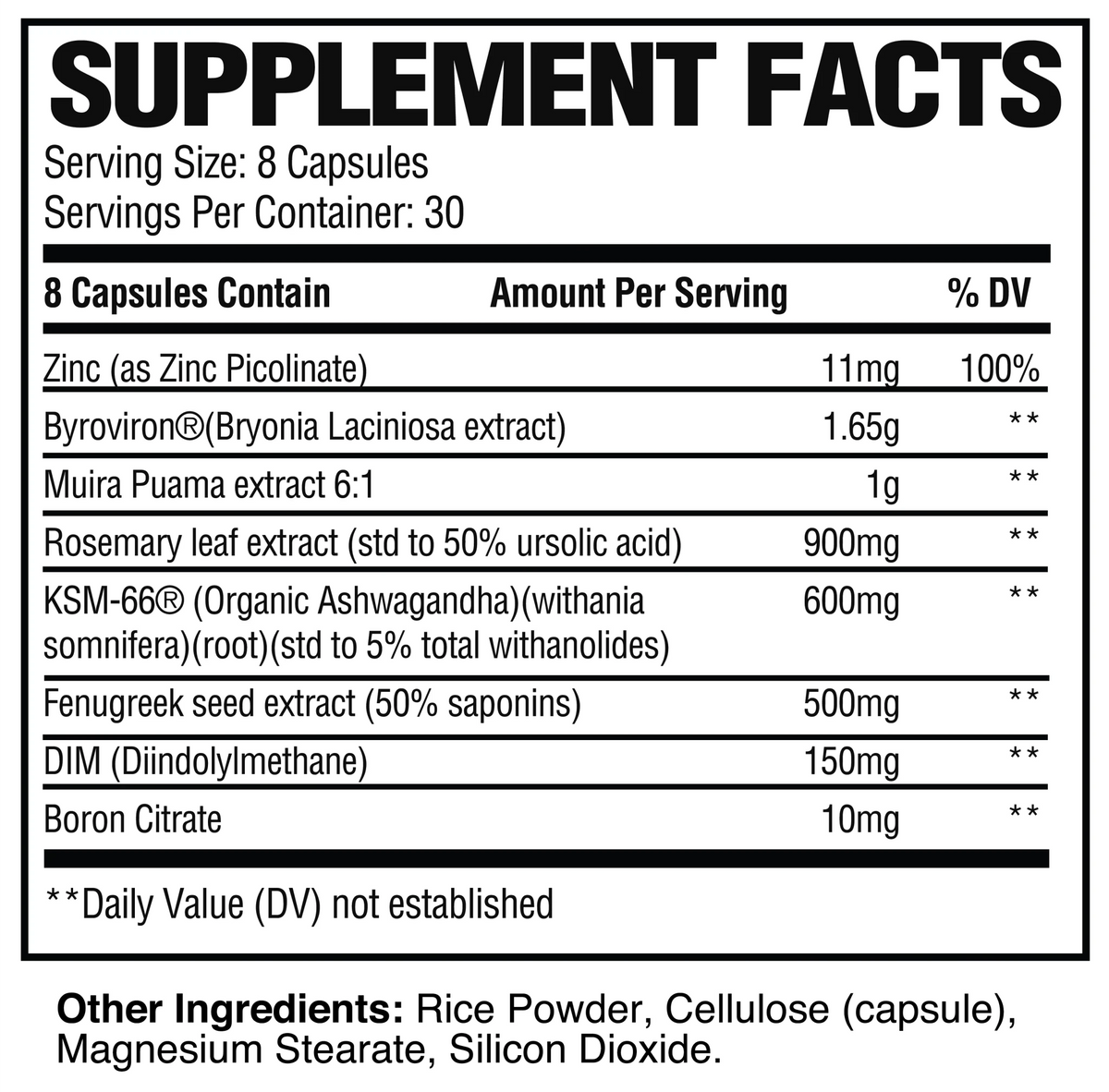 RAW Essentials TEST | Male Hormonal Health Support | 240 Capsules - Mann Nutrition