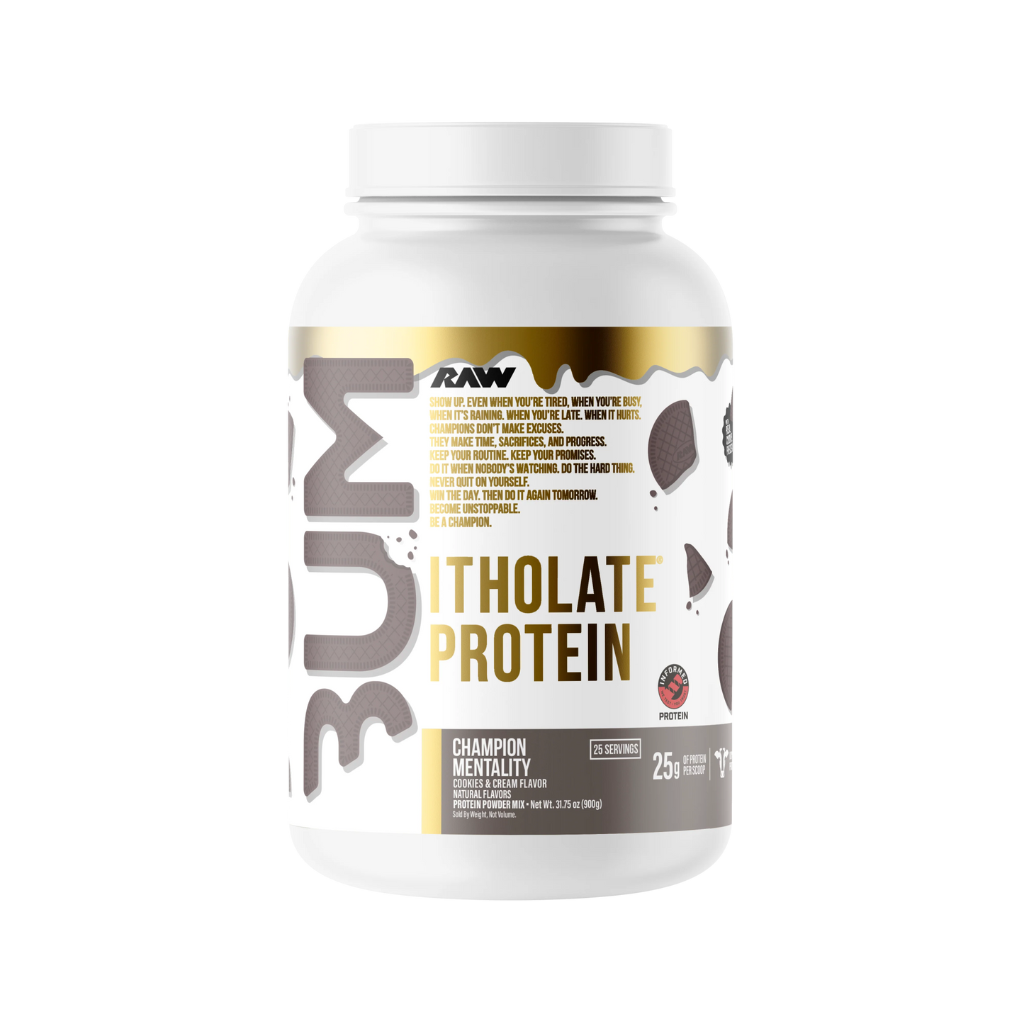 Raw Nutrition Bum Itholate Protein 25 Servs - Mann Nutrition