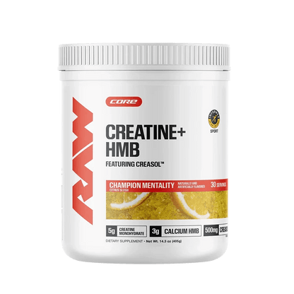 RAW Nutrition Creatine + HMB Powder | 5g Creatine Monohydrate + Recovery Support | 30 Servings - Mann Nutrition
