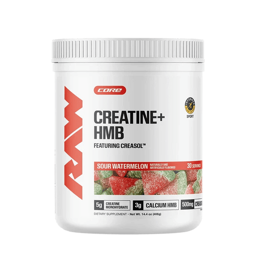 RAW Nutrition Creatine + HMB Powder | 5g Creatine Monohydrate + Recovery Support | 30 Servings - Mann Nutrition