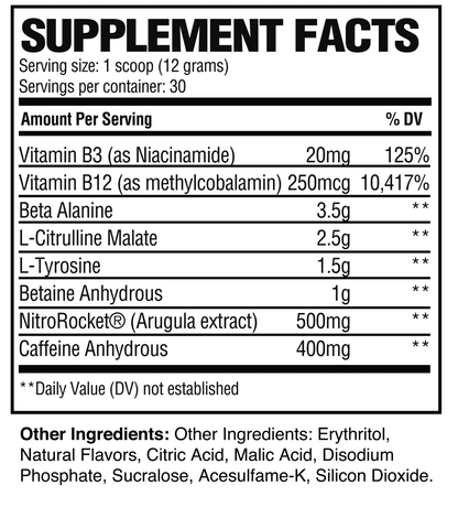 Raw Nutrition Pre Extreme 30 Servings - Mann Nutrition