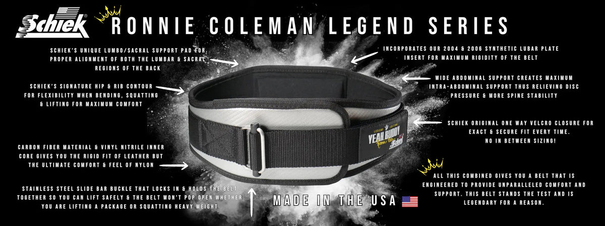 RCCF4004 Ronnie Coleman Limited Edition Yeah Buddy Weightlifting Belt sku-52268266357032- Mann Nutrition