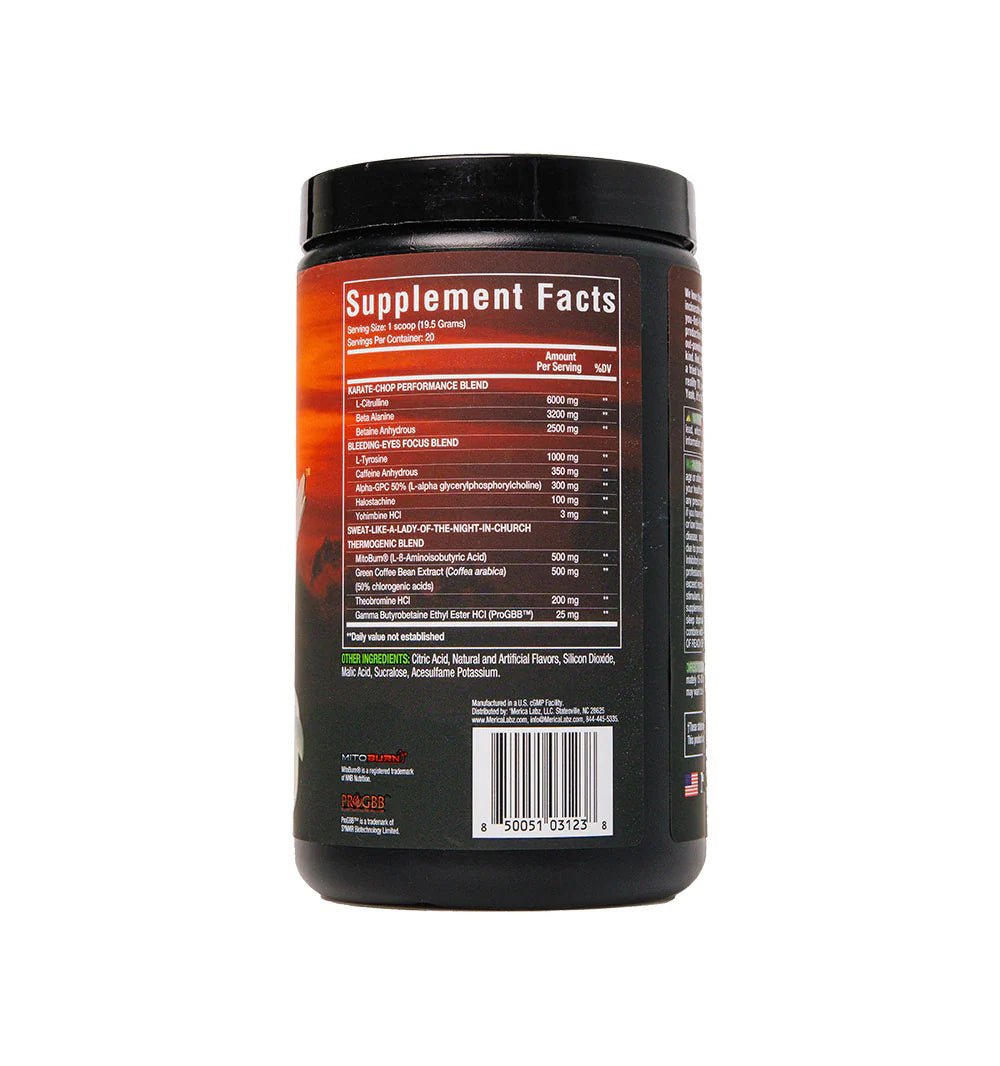 Red, White, & Boom Napalm - Thermogenic Pre - Workout - Mann Nutrition