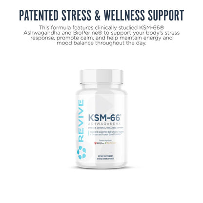 Revive Ashwagandha KSM-66 | Stress, Mood & Sleep Support | 60 Vegan Capsules - Mann Nutrition
