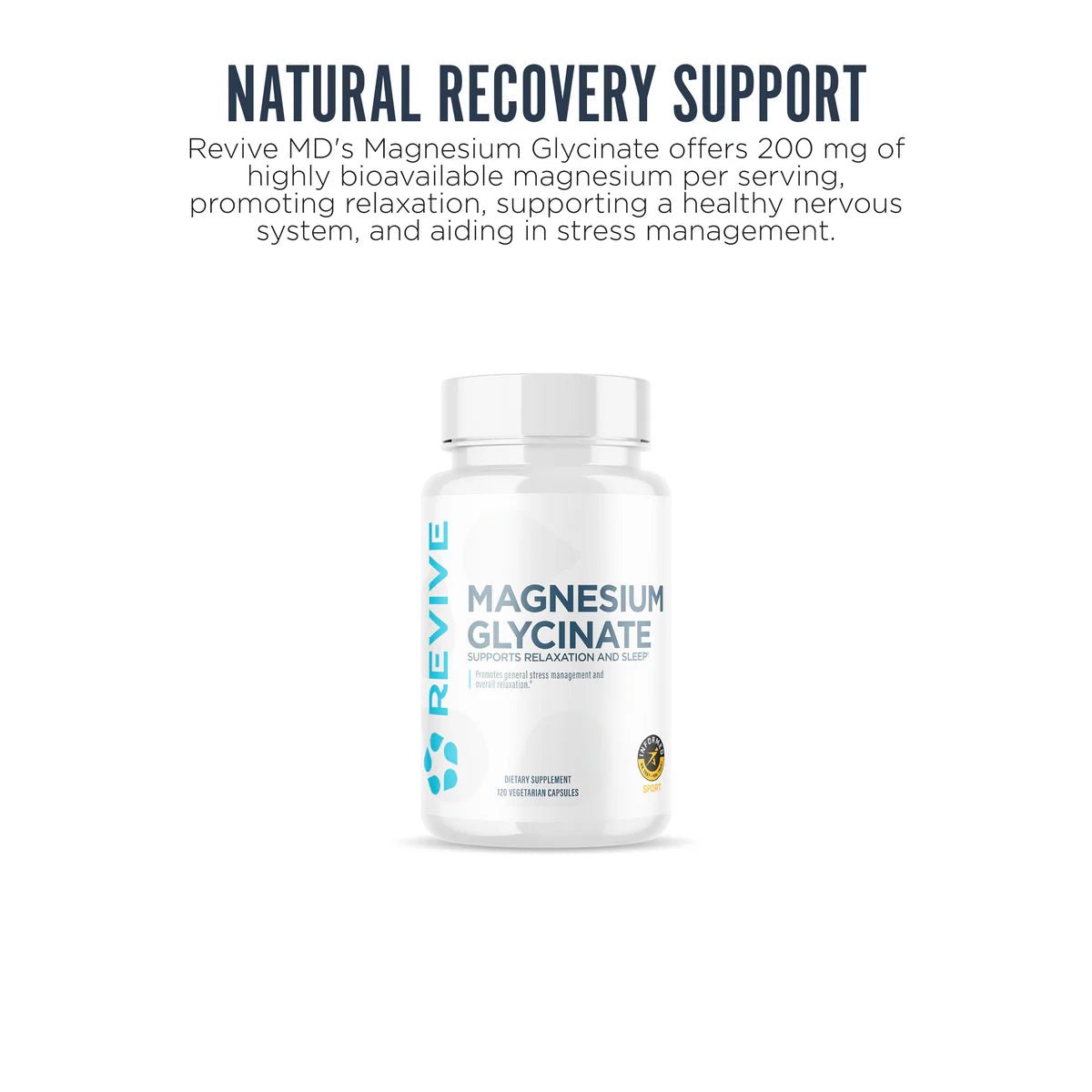 Revive Magnesium Glycinate - 120 Caps  - Mann Nutrition