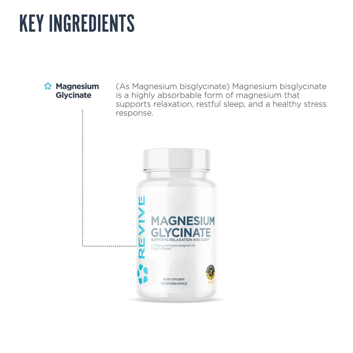Revive Magnesium Glycinate - 120 Caps  - Mann Nutrition