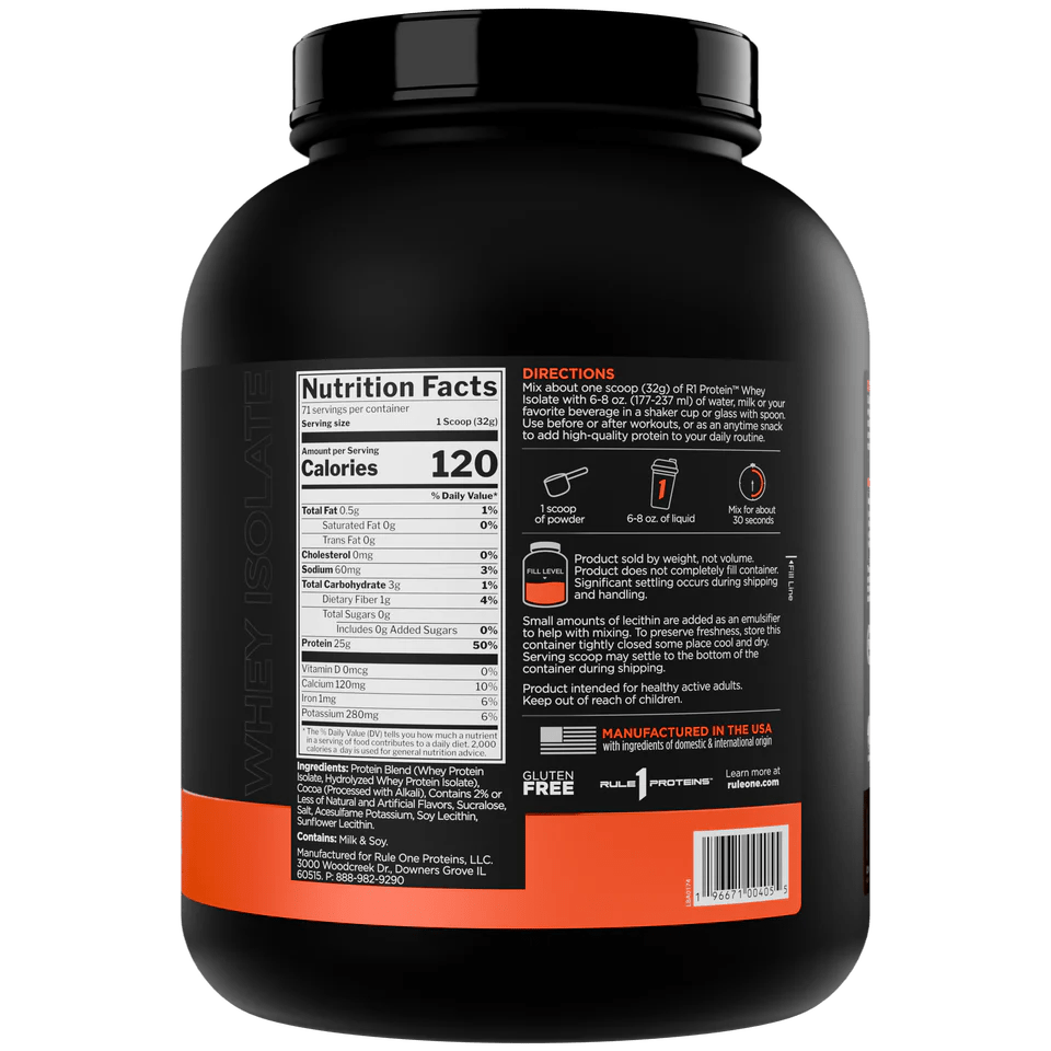 Rule 1 Whey Protein Isolate - 5 Lbs  - Mann Nutrition