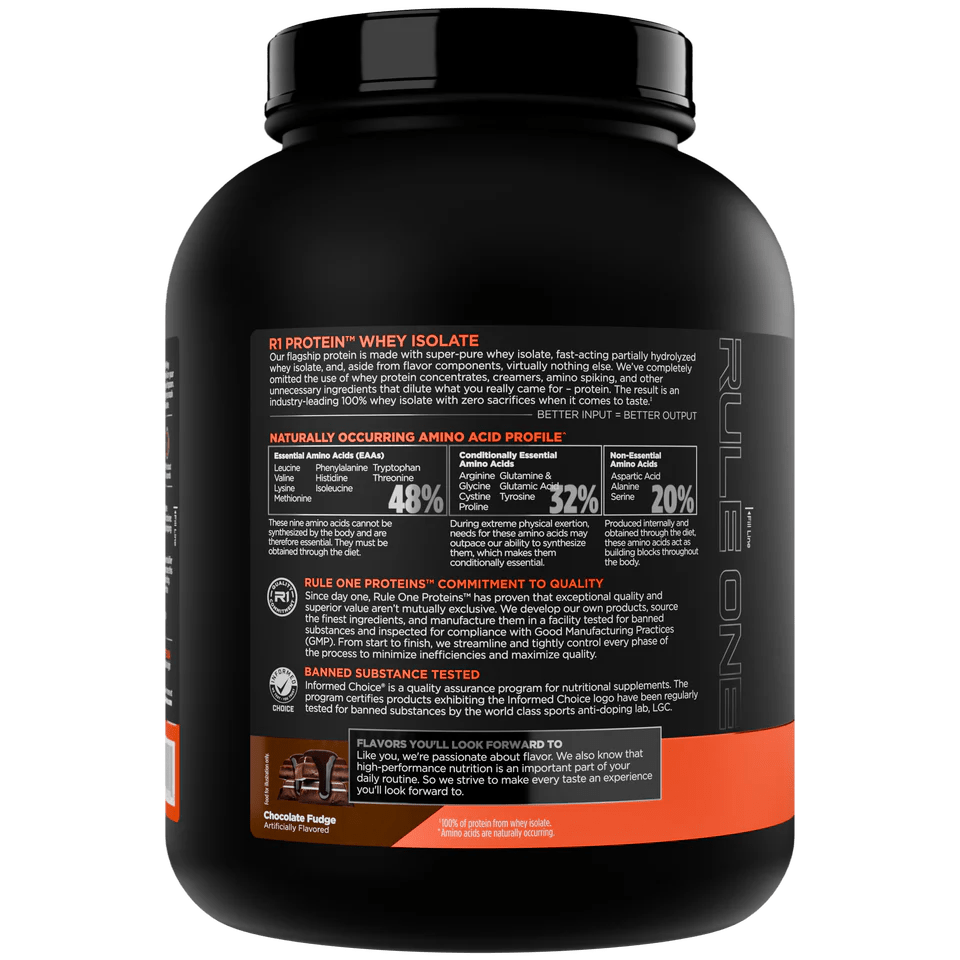 Rule 1 Whey Protein Isolate - 5 Lbs  - Mann Nutrition