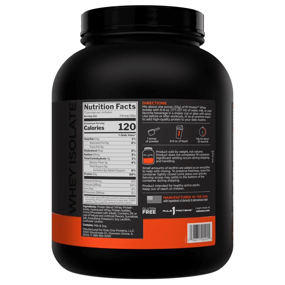Rule One R1 Protein Whey Isolate 5 lbs - Mann Nutrition